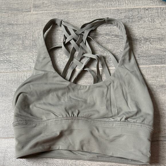 lululemon athletica Other - Lululemon Free To Be Moved Bra Grey Sage Size 4 Strappy